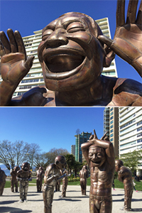 Minjun, Yue (2009). A-maze-ing Laughter [Bronze sculpture]. Vancouver, BC: Morton Park.